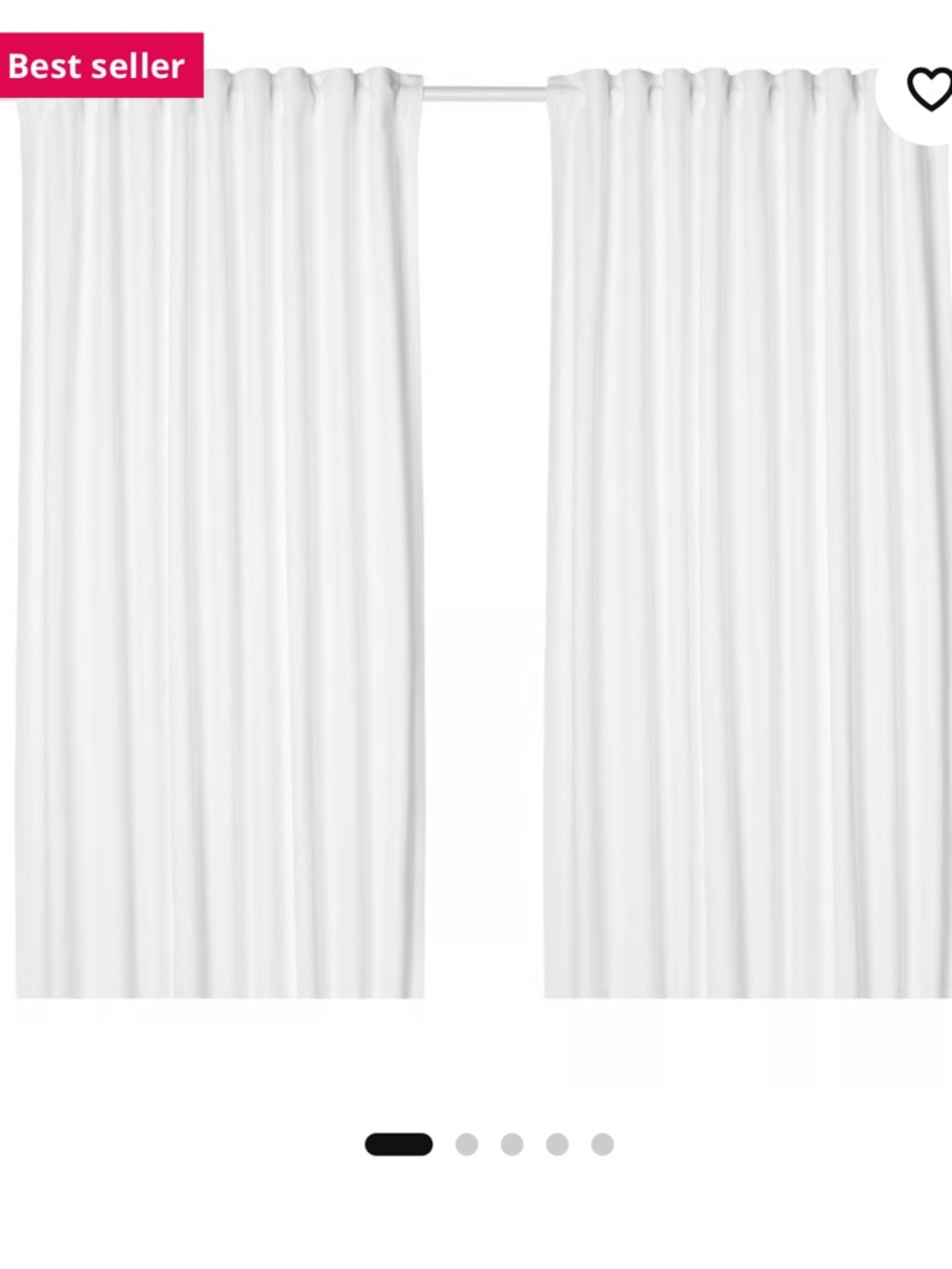 IKEA TIBAST White Sheer Curtain Panels (2-pack) - Picture 8 of 8